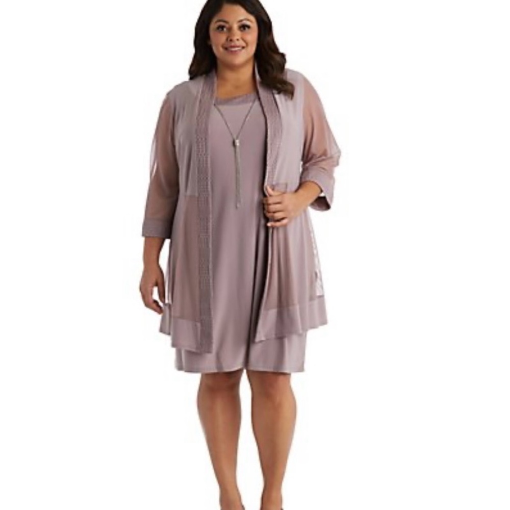 R & M Richards Mauve Wedding Dress